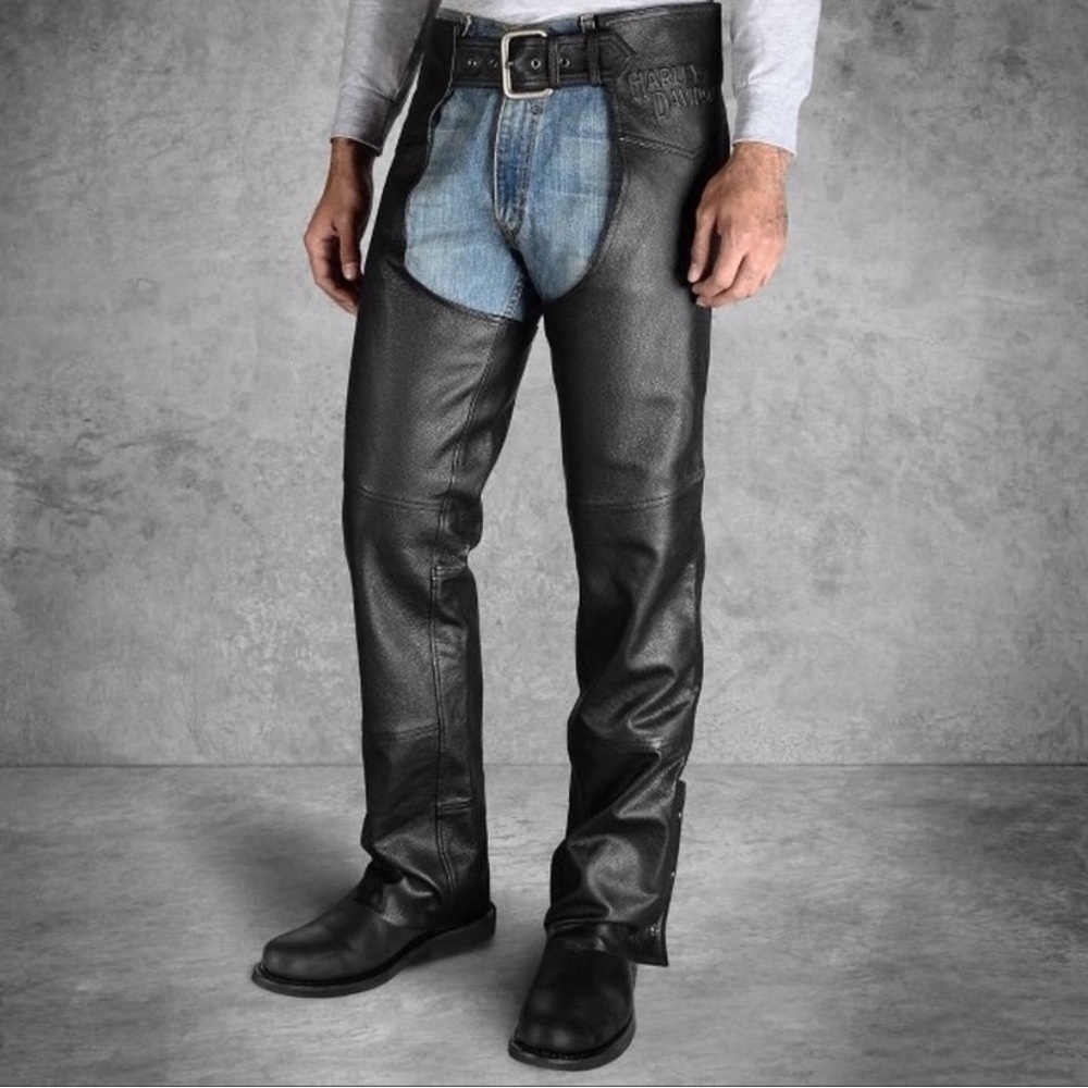 Harley-Davidson Black Leather Riding Chaps